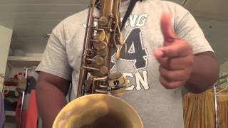 Tenor Sax Altissimo Bb Blues Scale 4 Octaves [upl. by Alethea13]