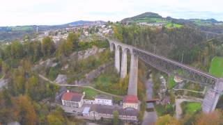 Switzerland StGallen Sitterviadukt Brückenweg [upl. by Arik631]