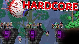 30 Terraria players try to survive HARDCORE [upl. by Paderna]