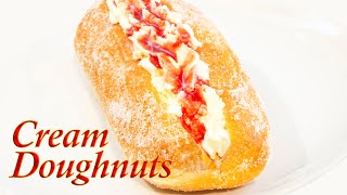 Cream Doughnuts Amazing cream filled doughnut recipe from our commercial kitchens [upl. by Padraic]