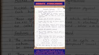 Aromaticity Aromatic Hydrocarbons chemistry vbu notes organicchemistry bsc semester 2 MJ2 [upl. by Neeron155]