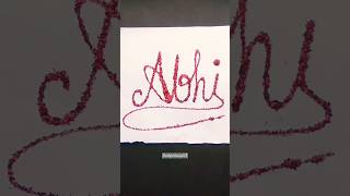 Abhi name art art calligraphy viralshort shorts youtubeshorts drawingideas creative pop [upl. by Danya944]