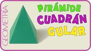 Como hacer una pirámide cuadrangular Rápido y fácil  Quadrangular pyramid [upl. by Wieche]