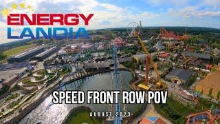 Speed  Energylandia  4K Front Row POV [upl. by Sydelle]