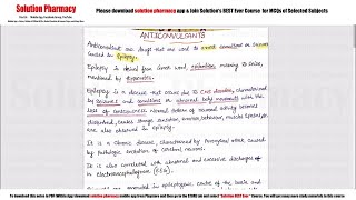 Class 55 Anticonvulsant Drugs Chemistry  Medicinal Chemistry 01  B Pharmacy 04th Semester [upl. by Neerbas]