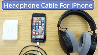 iPhone headphone cable  Lightning to headphone jack adapter [upl. by Garibull]