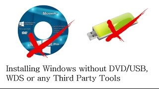 Installing Windows Operating System without DVD or USB [upl. by Gale]