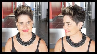 Womens Haircut Tutorial  Pompadour Pixie  TheSalonGuy [upl. by Mariam]