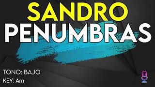 Sandro  Penumbras  Karaoke Instrumental  Bajo [upl. by Araek]