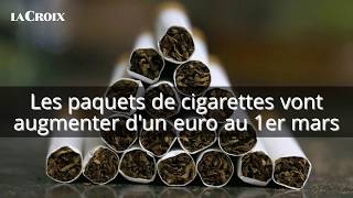 Les paquets de cigarettes vont augmenter d’un euro au 1er mars [upl. by Gallagher]