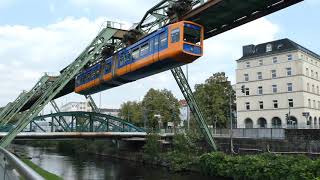 1 Stunde Wuppertal Schwebebahn an der Friedrich Engels Allee [upl. by Bohlin]