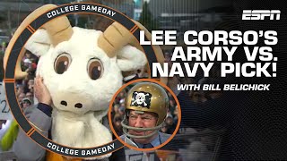 Lee Corsos Army vs Navy headgear pick with Bill Belichick  College GameDay [upl. by Gauldin594]