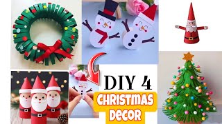 Diy 4 Easy Christmas Decors🎄🎀 [upl. by Mccallum]