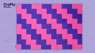 This Simple Paper Weaving Craft is So Simple  Easy Paper Mat DIY  Crafty Minds [upl. by Schnur298]