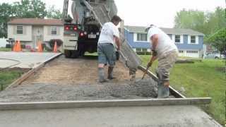 How to Pour a Concrete Driveway [upl. by Frodina364]