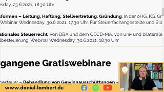 Gratiswebinar Bilanzbuchhalter Internationales Steuerrecht OECDMA DBA Doppelbesteuerung [upl. by Danya]