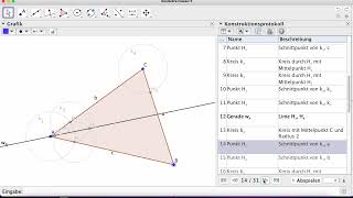 GeoGebra Tutorial  Inkreis eines Dreiecks ausführlich [upl. by Etnaihc]