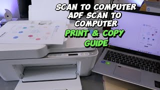 HP Deskjet 4100 Series SCAN To Computer ADF Scan To Computer Print Document Copy Document Guide [upl. by Nnaycart]