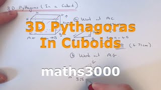 3D Pythagoras In A Cuboid [upl. by Schindler]