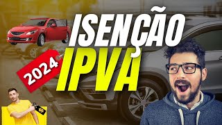 IMPORTANTE🔴Descubra Agora Lista de Carros Isentos de IPVA 2024 🟡 [upl. by Merc]