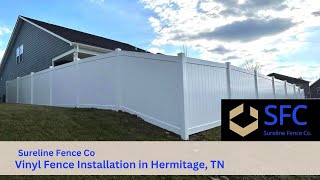 Vinyl Fence Installation Hermitage TN  Sureline Fence Co [upl. by Yr]