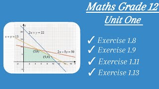 Maths Grade 12 Unit One Exercise 19  Exercise 18  Exercise 111 and Exercise 113 [upl. by Yeldar]