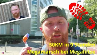 Megamarsch 2020 bei Megahitze  50KM in 9 Stunden  wirgehenweiter [upl. by Robet]