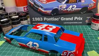 1983 Richard Petty Salvinos JR Pontiac Model Kit Decal Installation [upl. by Sirref]