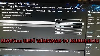 BIOStan UEFİ Windows 10 kurulumu [upl. by Sineray]