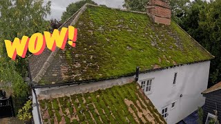 I Remove A SHOCKING Amount Of Growth Before The Moss Completely DESTROYS This Roof [upl. by Airyk]