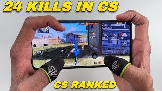 Cs ranked gameplay 24 highest kills free fire squad gameplay [upl. by Arracat]