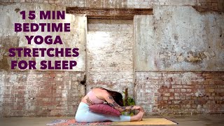 15 Minutes Bedtime Yoga Stretches for Sleep [upl. by Jamey]