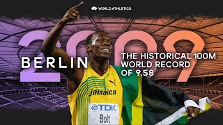 Usain Bolts 100m world record in Berlin 👀🔥  World Athletics Championships Berlin 2009 [upl. by Prince]