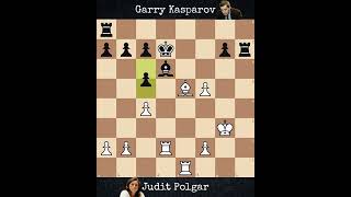 Judit Polgar vs Garry Kasparov  RussiaAll World 2002 [upl. by Brindle247]