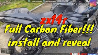 Finally zx14r Carbon Fiber Fairings upgrade Install with walk around TEKRABON amp AGM [upl. by Kori]