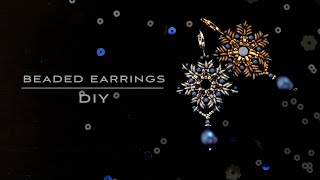 Beaded earrings tutorial ❄️ diy tutorial earrings beaded beadwork 2024 [upl. by Nira]