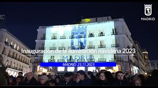 Así fue el mágico encendido del alumbrado de NavidadMadrid2023 [upl. by Ydac754]