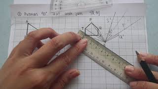 Matematik Tingkatan 2  Bab 11 Transformasi  Putaran Part 1 Penjelasan Mandarin 华语解释 [upl. by Thury]