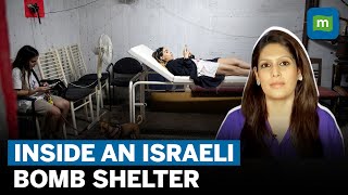 Israel Hamas War  Inside An Israeli Bomb Shelter [upl. by Norrabal]