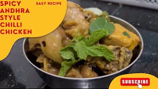 ANDHRA STYLE CHILLI CHICKEN 😝How to make hotel style Chilli Chicken [upl. by Hsirap]