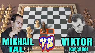 DUA LEGENDA CATUR ADU STRATEGI Mikhail tal vs Korchnoi Viktor [upl. by Ahteral394]