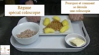 Régime sans résidu sans fibres spécial coloscopie et information sur la coloscopie [upl. by Akinert]