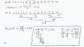 Matte 2P Statistikk Median Gjennomsnitt Kumulativ Frekvens del 1 Oppgave 6 V15 [upl. by Nangatrad]