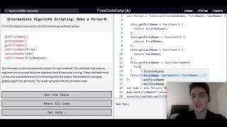 Freecodecamp Intermediate Algorithm Make a Person [upl. by O'Donoghue9]