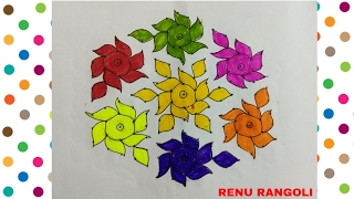 Vistarakula Easy Rangoli muggu 15x8 dots Video 69 [upl. by Sinnel]