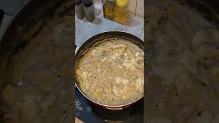 White sauce pasta 🍝 food pasta pastasauce whitesaucepasta recipe [upl. by Dlawso]