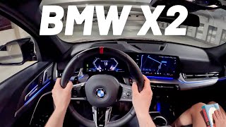 2024 BMW X2  POV Night Drive [upl. by Fihsak527]