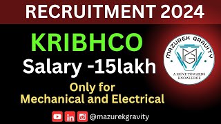 KRIBHCO Recruitment 2024 [upl. by Aggappora]