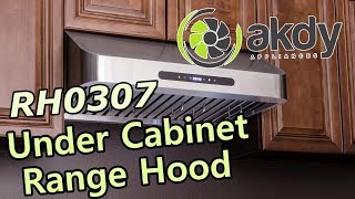 AKDY Under Cabinet Mount Range Hood Model RH0307 Product Showcase [upl. by Jermyn]