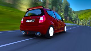 Transfagarasan  Citroën C2  Assetto Corsa [upl. by Akirea]